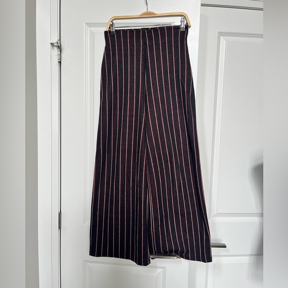 Zara wide leg striped pull on pants size small item 08-10 - Picture 2 of 10